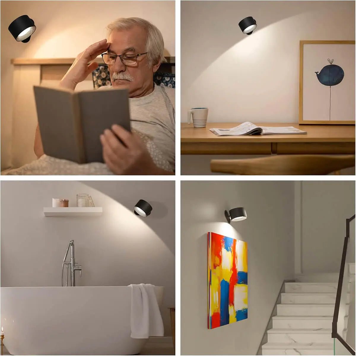 Sola Wall Sconce Light - Wireless ABS, Remote Control 7