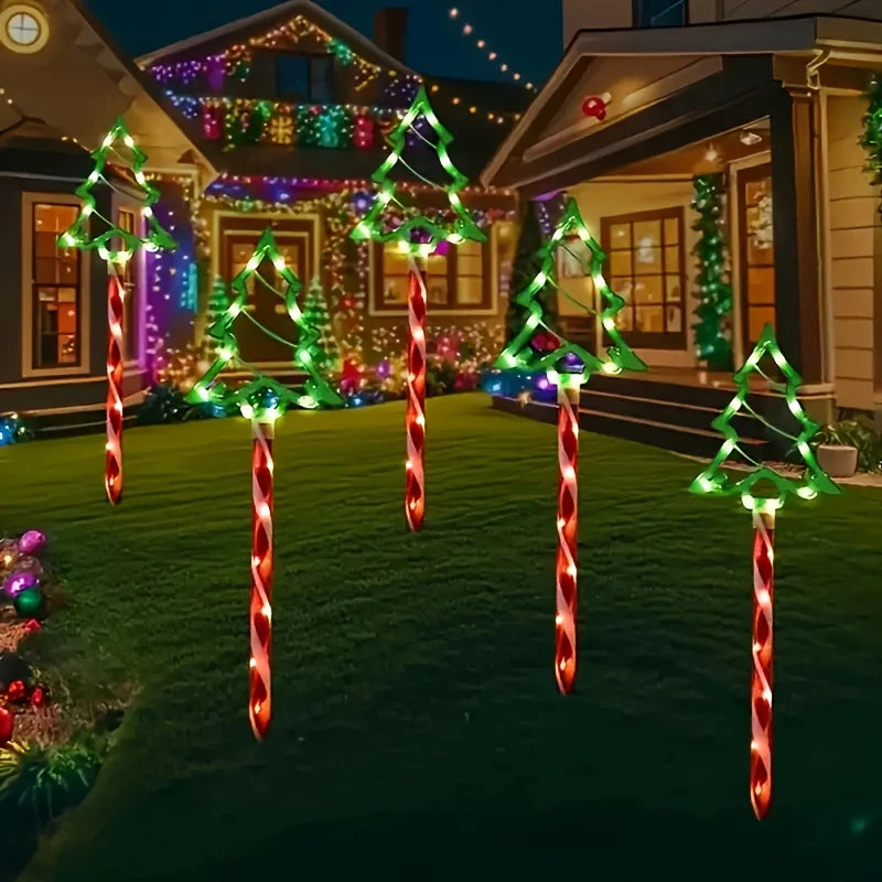 Solara Christmas Tree Lights - Solar Powered LED, 5-Piece with 8 Modes 3