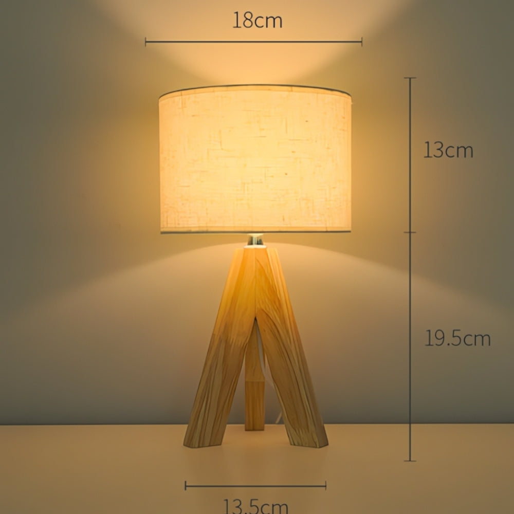 Solara Table Lamp - Wooden Base, Adjustable Light Settings for Bedroom and Desk 5
