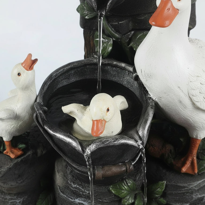 Sunny Garden Figurine - Weather-Resistant Duck and Squirrel Design, Outdoor Garden Statues for Sale 5
