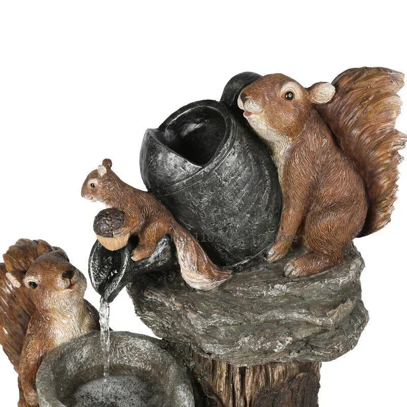 Sunny Garden Figurine - Weather-Resistant Duck and Squirrel Design, Outdoor Garden Statues for Sale 8