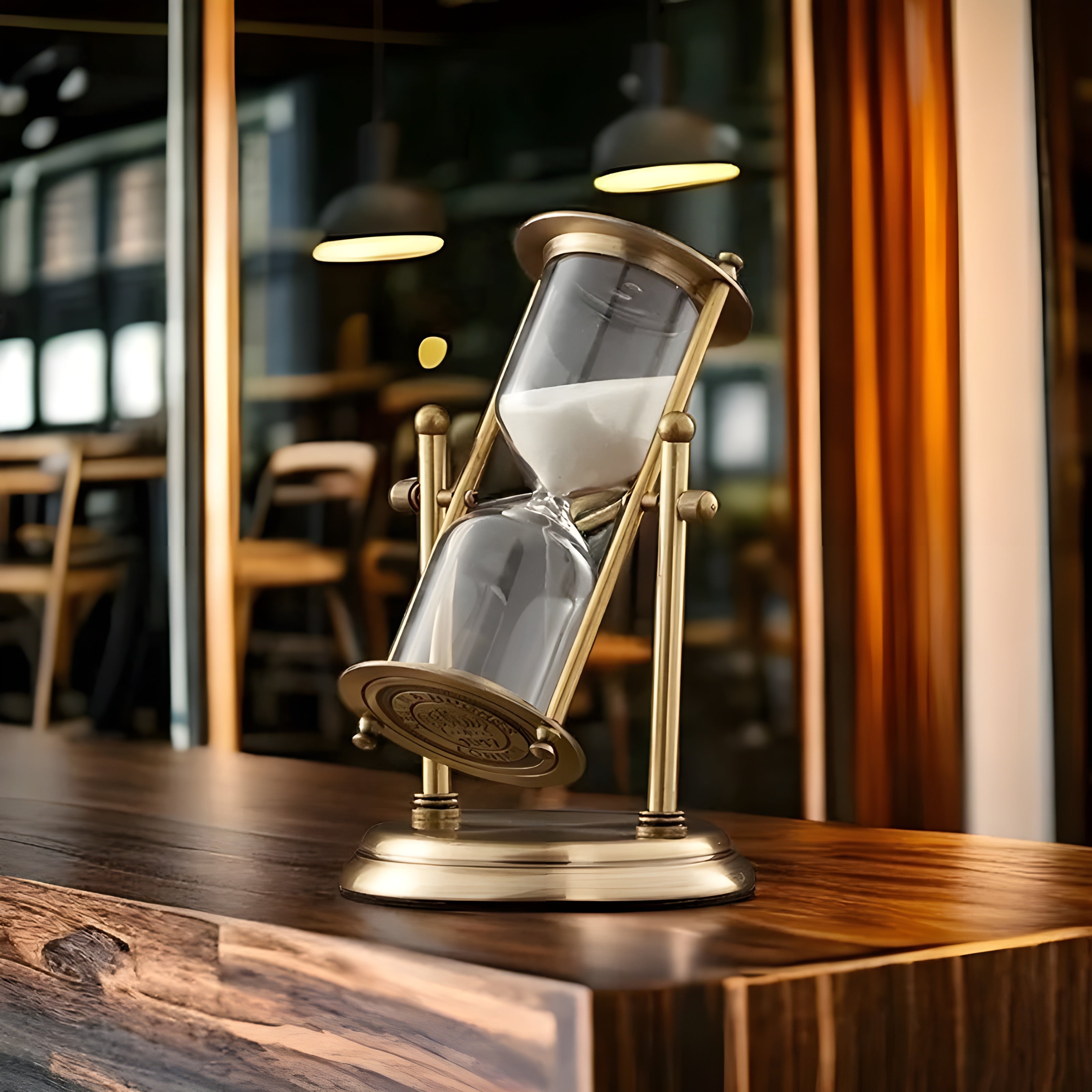 Talon Sand Timer - Brass and Glass, Elegant Design 5
