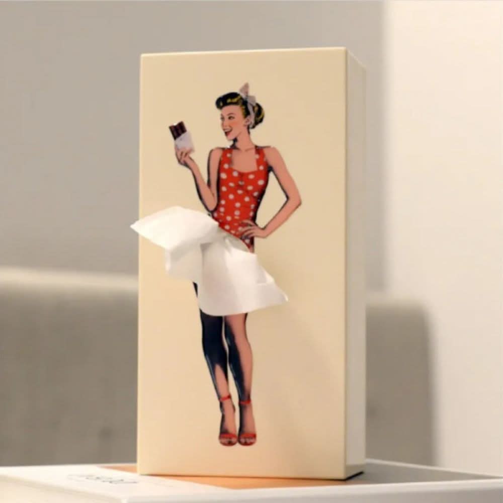 TissuDance Tissue Box Cover - Playful Plastic Design for Home Decor 5