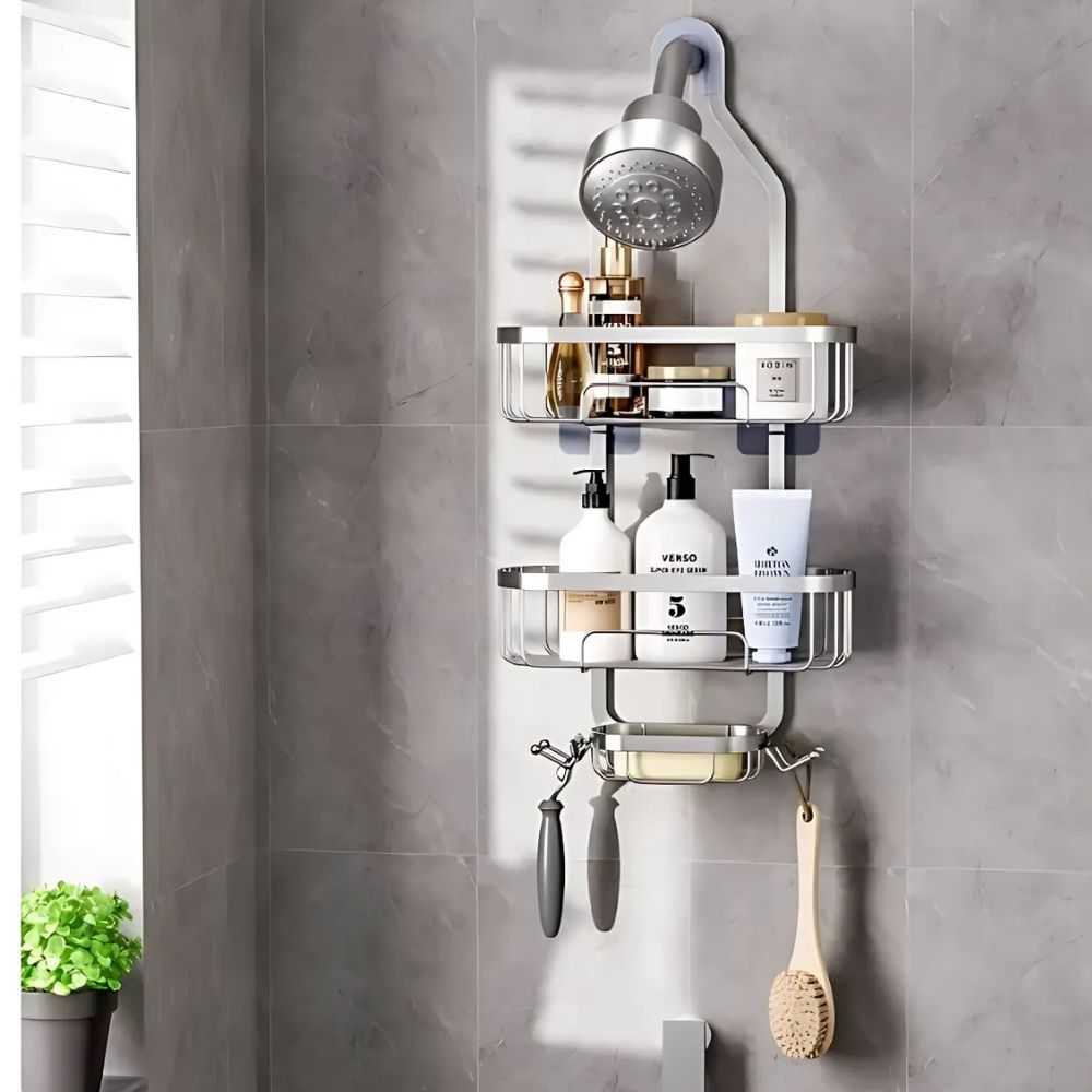 Trellis Shower Caddy - Durable Iron, No-Tool Installation 1
