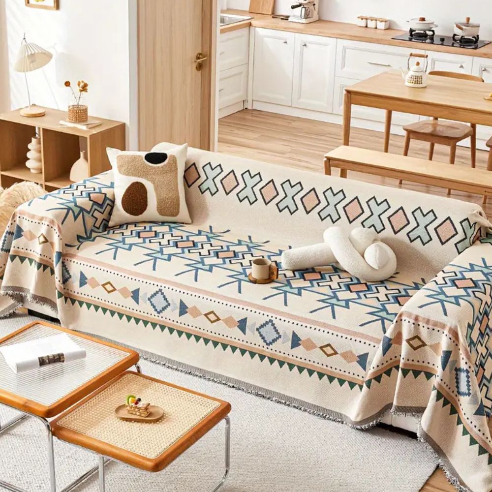 Tribe Sofa Cover - Premium Chenille, Bohemian Slipcover for Sectionals 0
