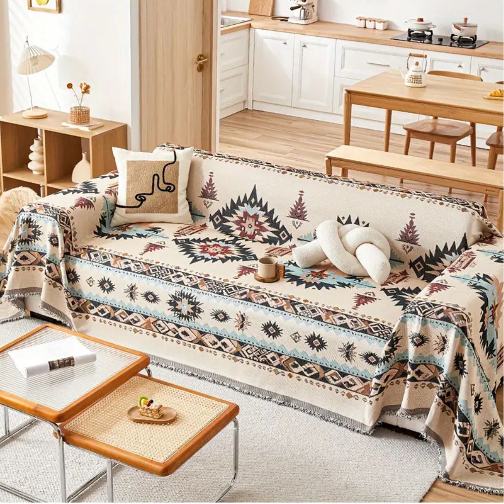 Tribe Sofa Cover - Premium Chenille, Bohemian Slipcover for Sectionals 5