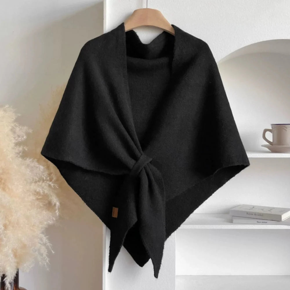Triluna Shawl Cape - Soft Knitted Microfiber, Lightweight Triangle Design 5
