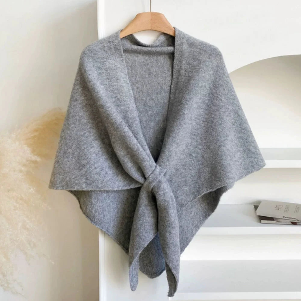 Triluna Shawl Cape - Soft Knitted Microfiber, Lightweight Triangle Design 6