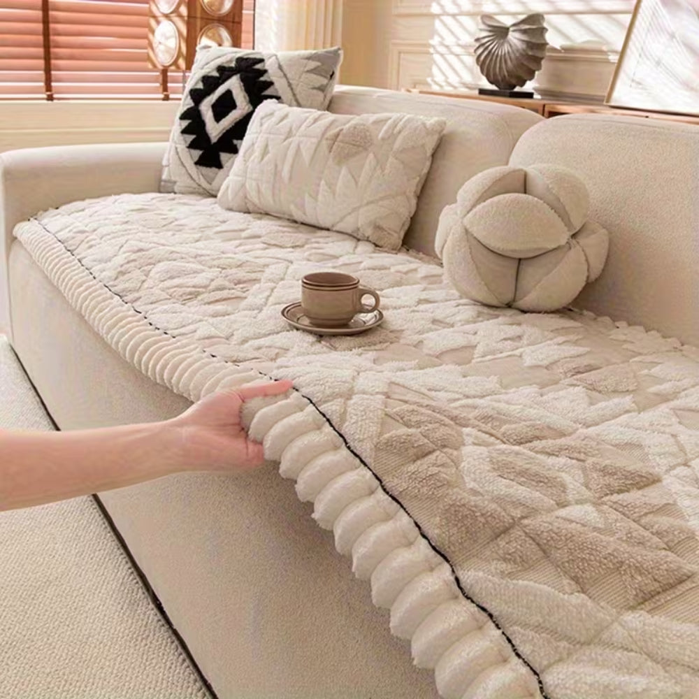Tundra Couch Cover - Thick Quilted Plush, Pet-Friendly Protection 5