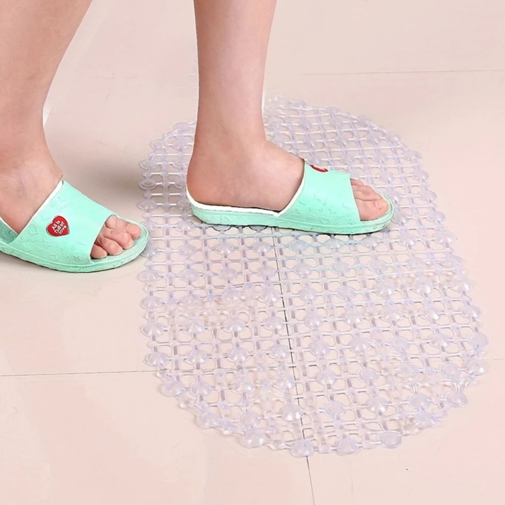 Velo Shower Mat - Non-Slip PVC with Suction Cups, Quick Drain Design 3
