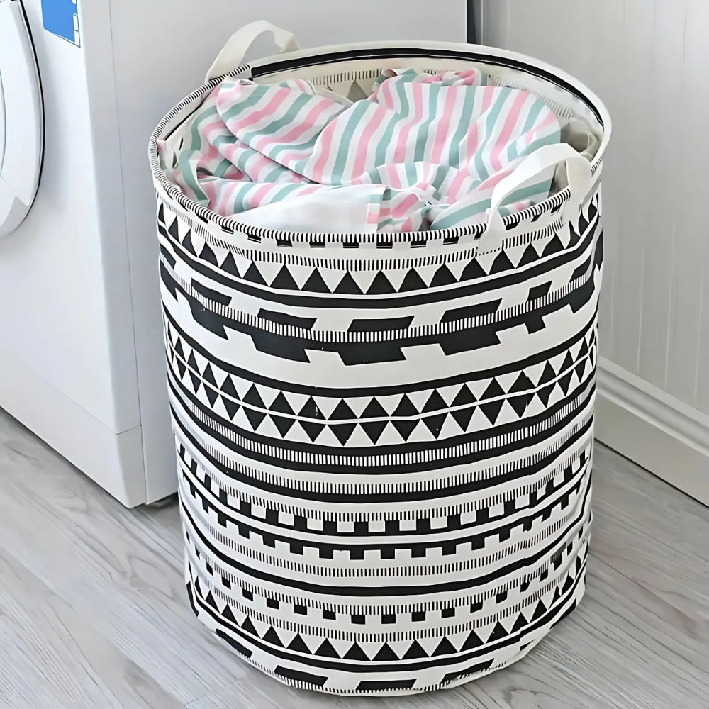 Vero Laundry Hamper - Foldable Tribal Pattern, Large Capacity 4