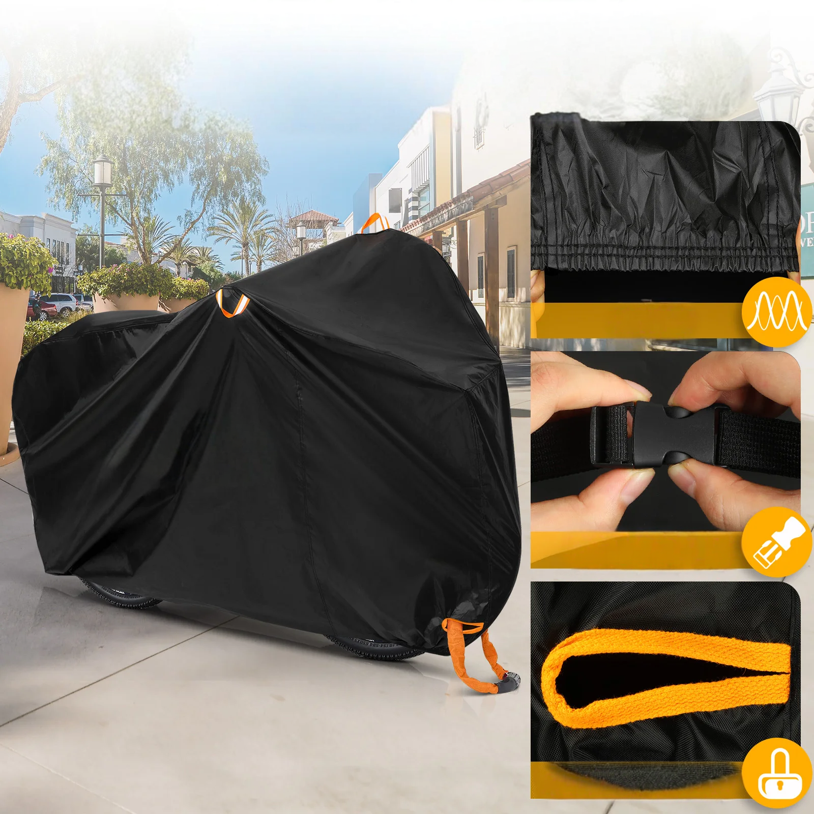 Vespera Bike Cover - Waterproof Oxford Fabric, Reflective Safety 3
