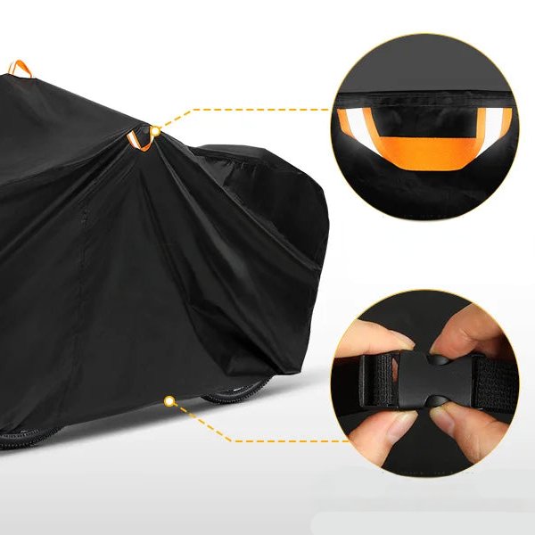 Vespera Bike Cover - Waterproof Oxford Fabric, Reflective Safety 7