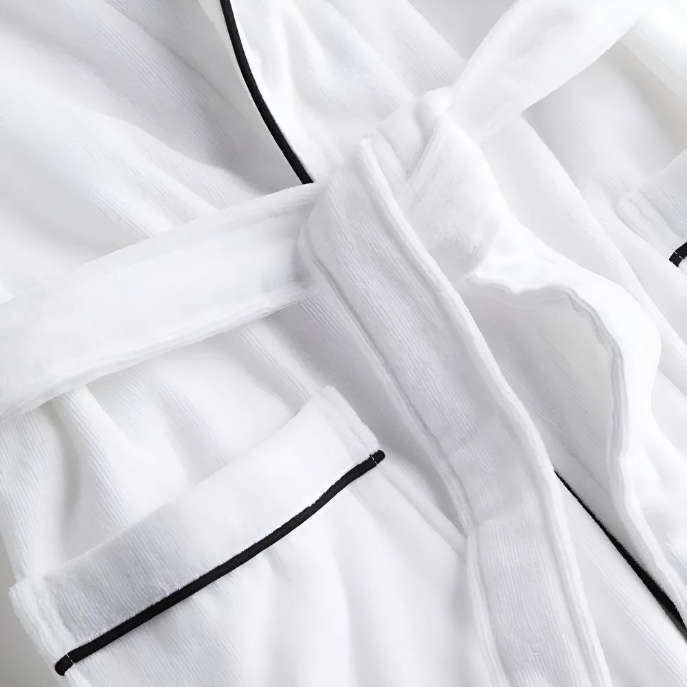 Vessina Bathrobe - 100% Cotton Double Muslin, Short Sleeves, Relaxed Fit 6