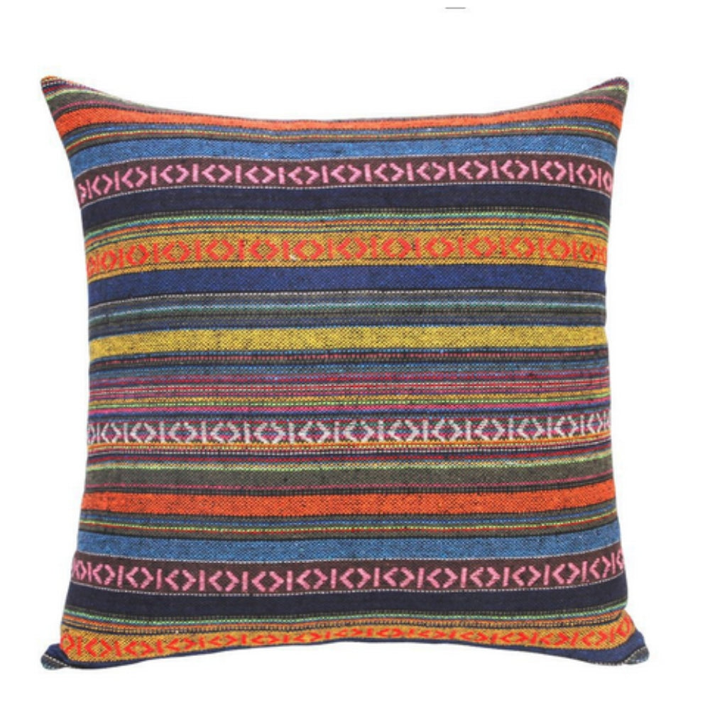 Vibrant Cushion Cover - Woven Microfiber, Bohemian Geometric Design 6