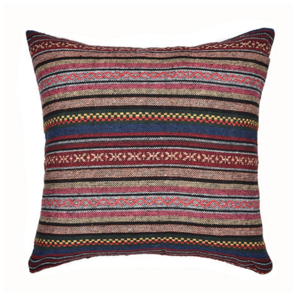 Vibrant Cushion Cover - Woven Microfiber, Bohemian Geometric Design 9