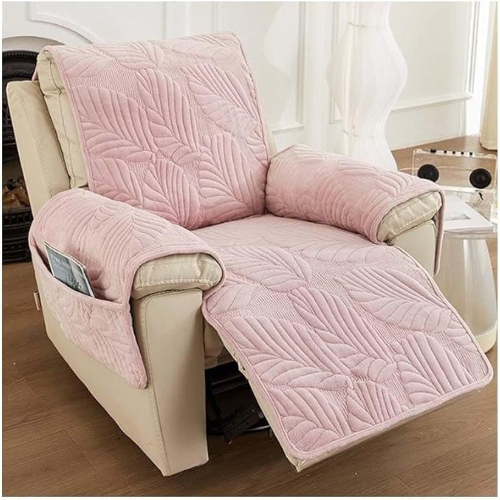 Vibrant Leaf Recliner Cover - Anti-Slip Microfibre, Universal Fit 2