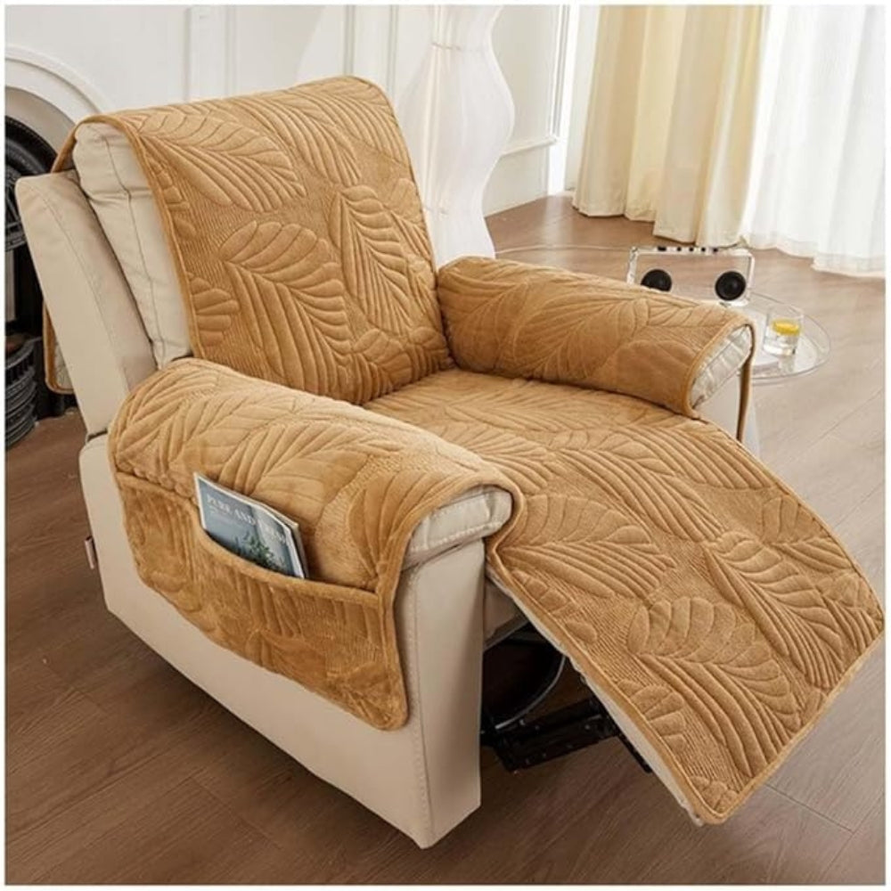 Vibrant Leaf Recliner Cover - Anti-Slip Microfibre, Universal Fit 3