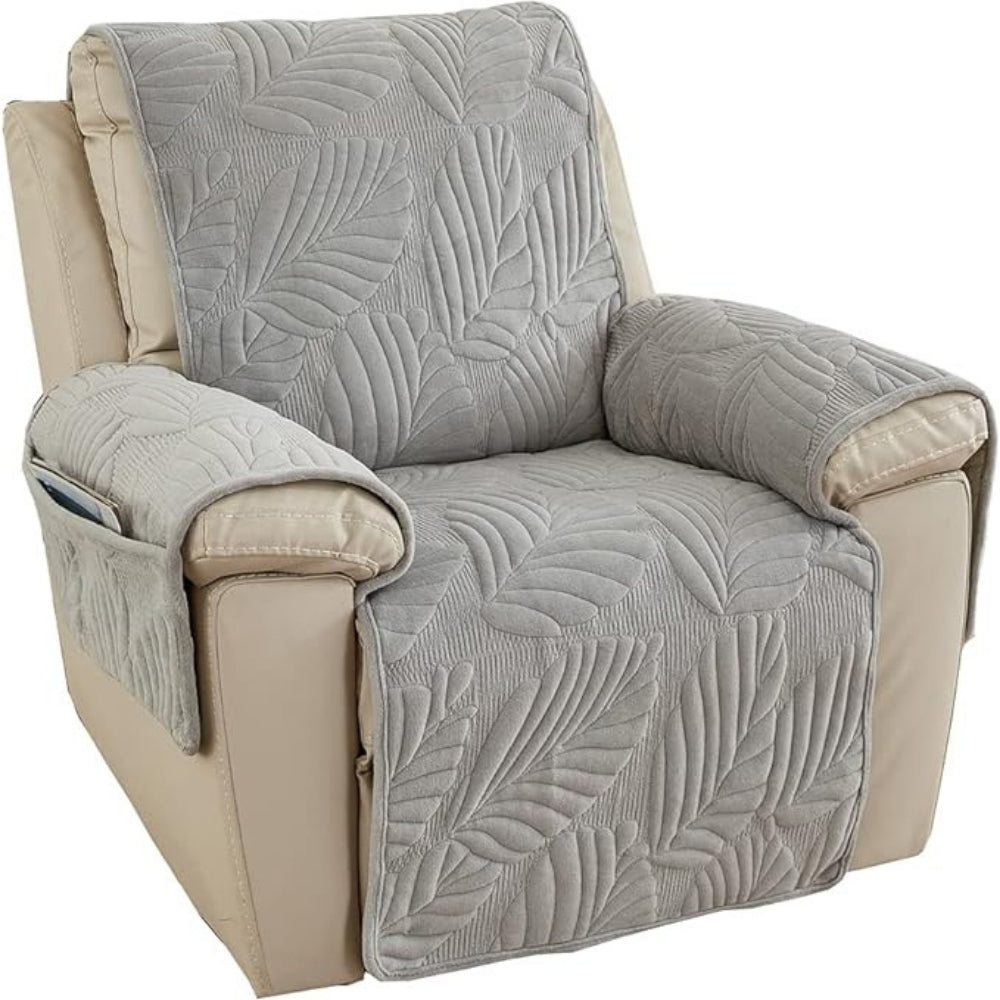 Vibrant Leaf Recliner Cover - Anti-Slip Microfibre, Universal Fit 4