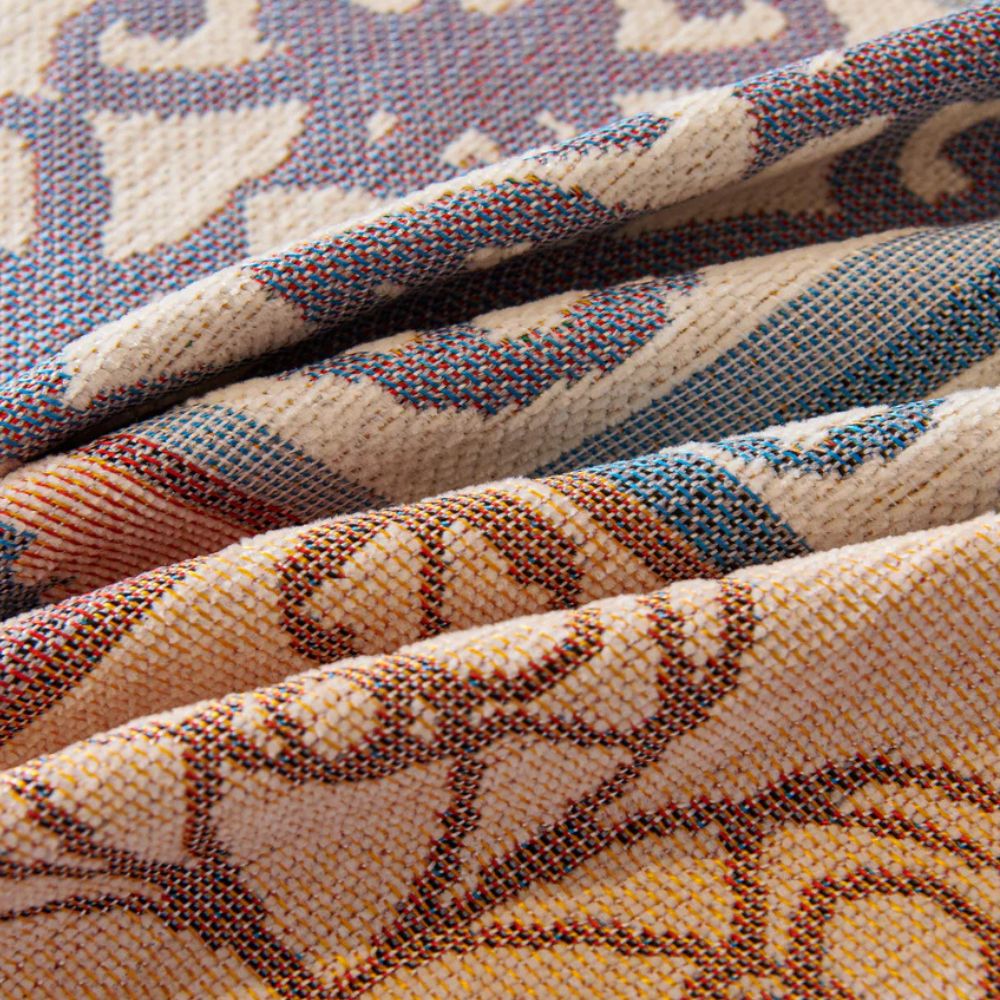 Vivid Mosaic Sofa Cover - Premium Chenille, Elegant Floral Design 5
