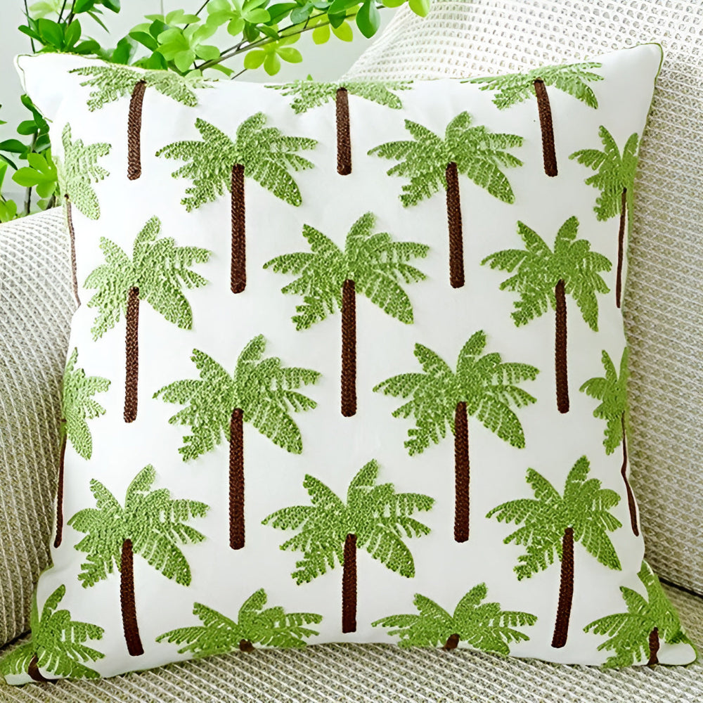 Vivid Sofa Cushion Cover - Microfiber Blend, Leaf Pattern 4