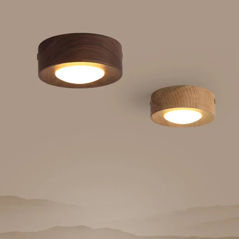 Wander Ceiling Lamp - Walnut Wood, LED Ceiling Light Fixture 0