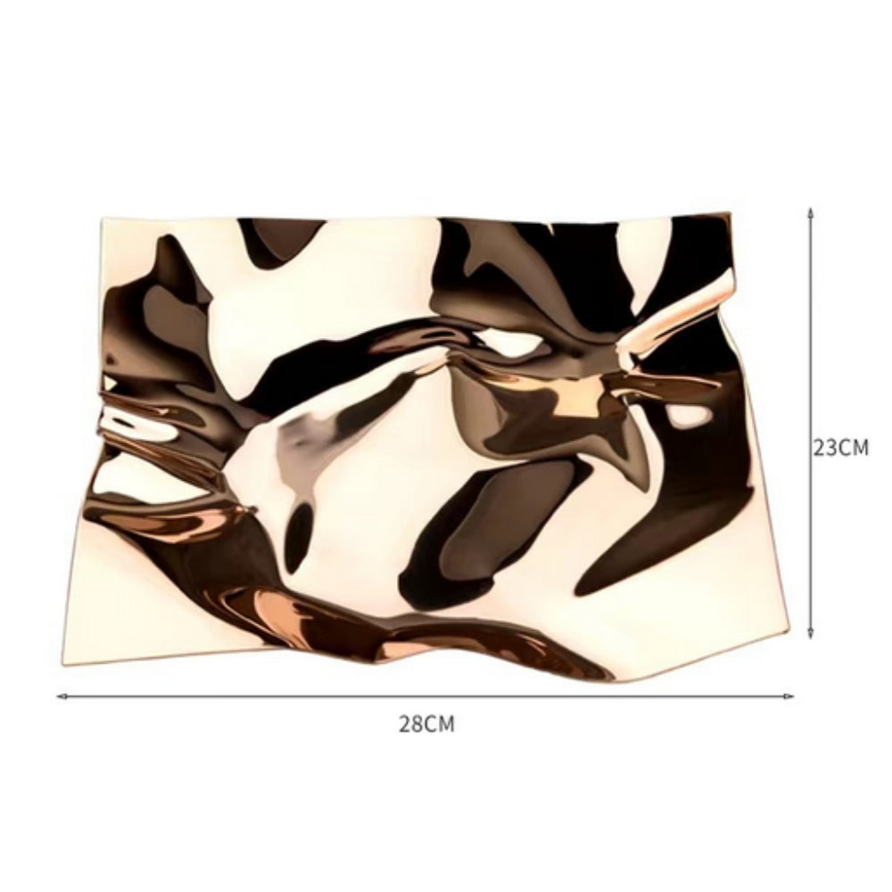 Wanderlust Decorative Tray for Coffee Table - Hand-Polished Stainless Steel, Modern Design 6