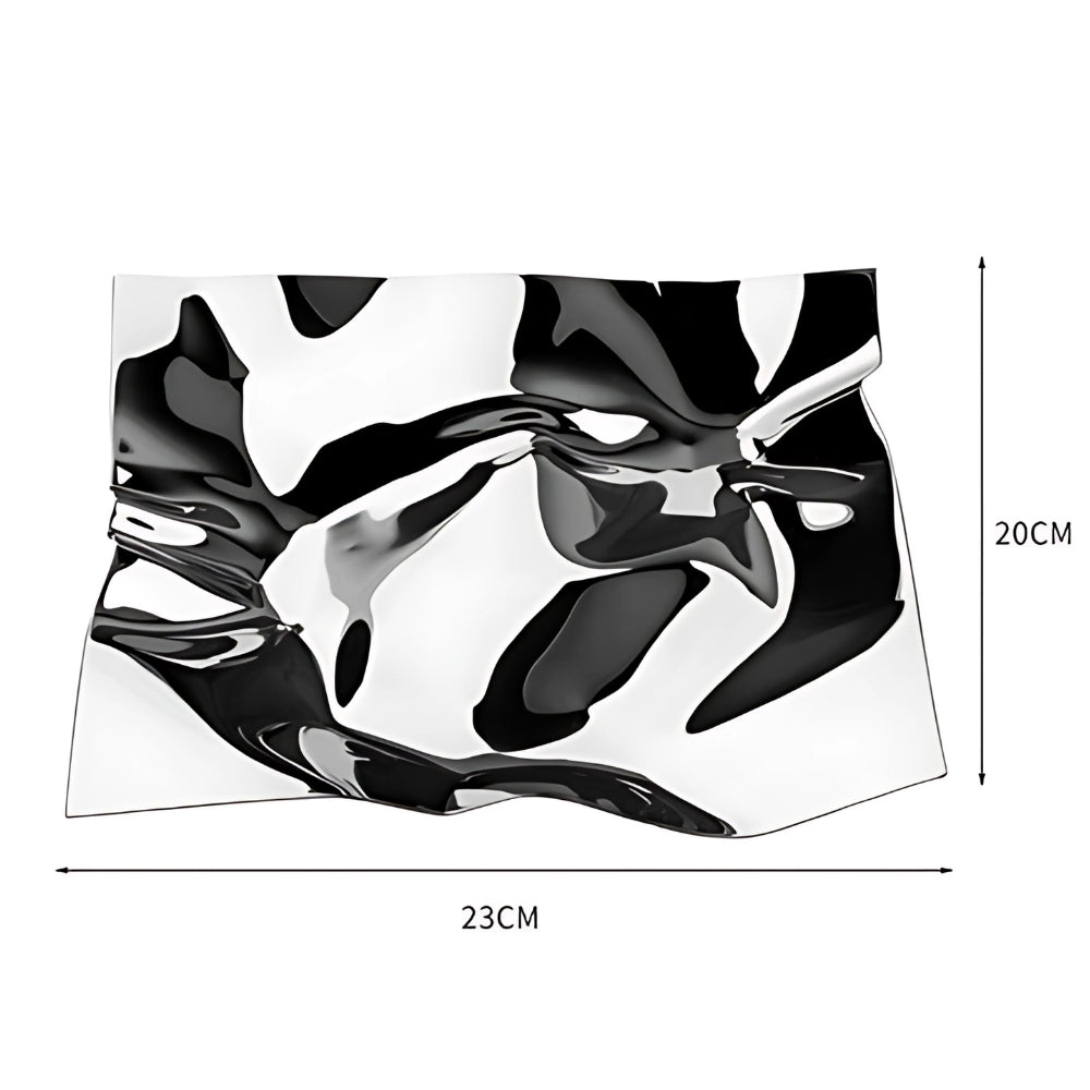 Wanderlust Decorative Tray for Coffee Table - Hand-Polished Stainless Steel, Modern Design 7