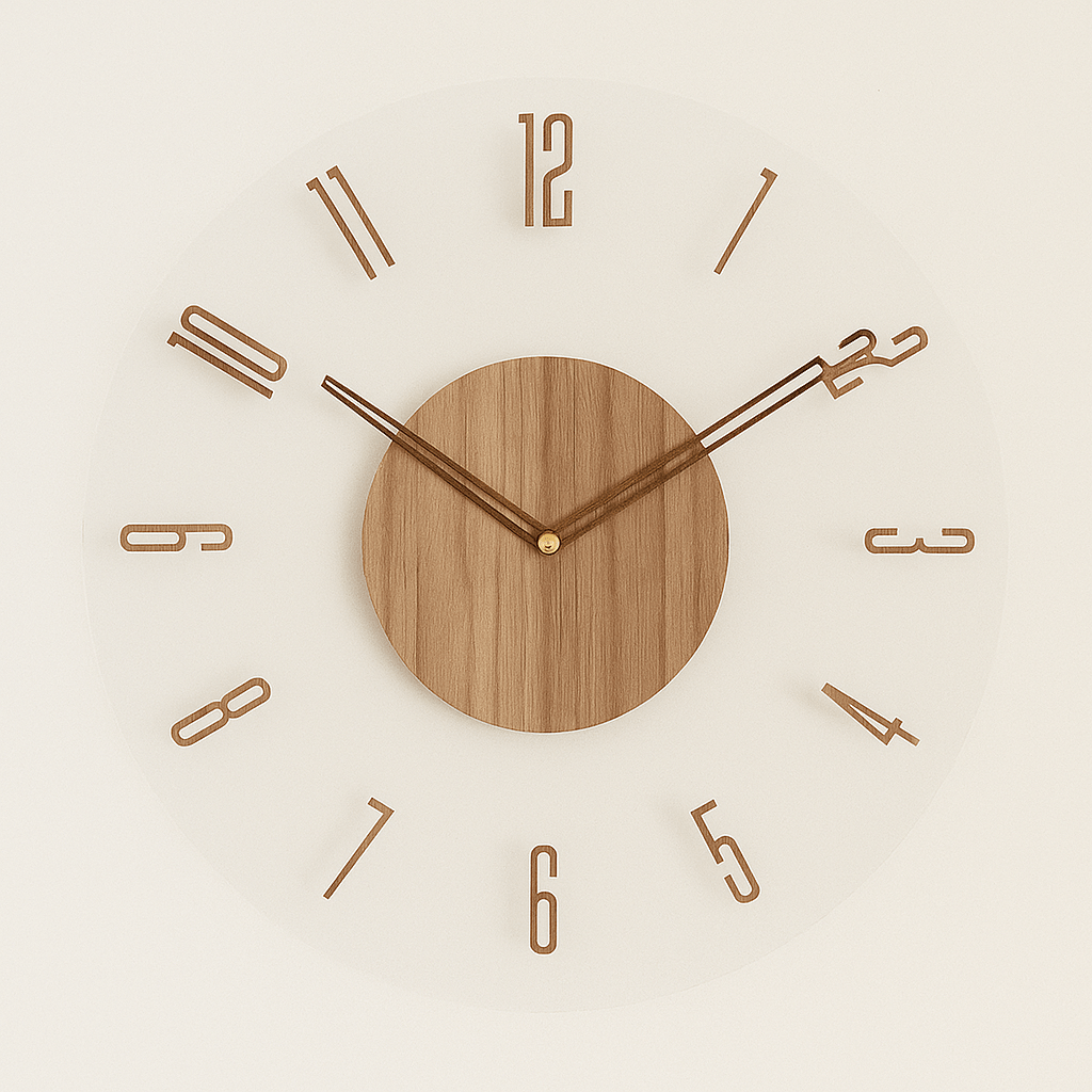 Nordeva – Silent Wooden Wall Clock - Scandinavian