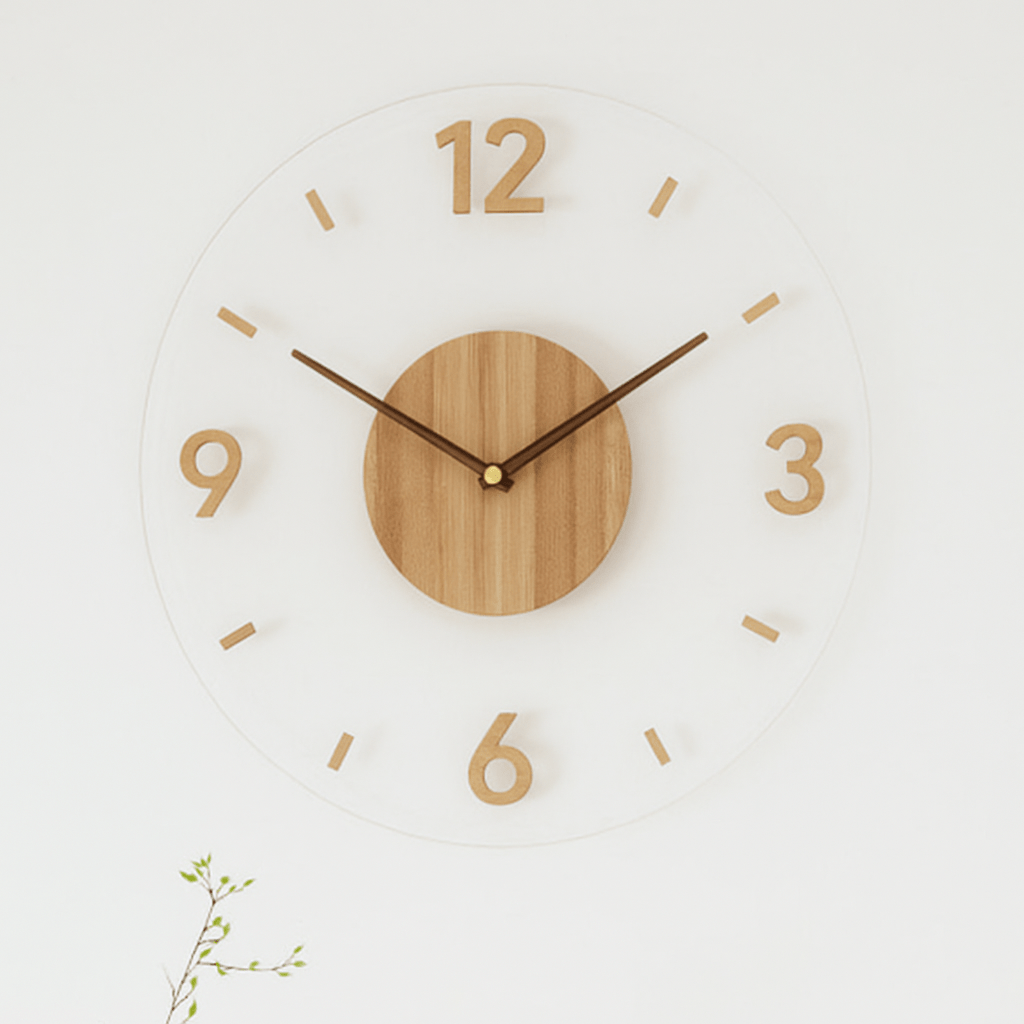 Nordeva – Silent Wooden Wall Clock - Scandinavian
