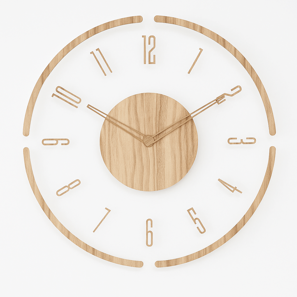 Nordeva – Silent Wooden Wall Clock - Scandinavian