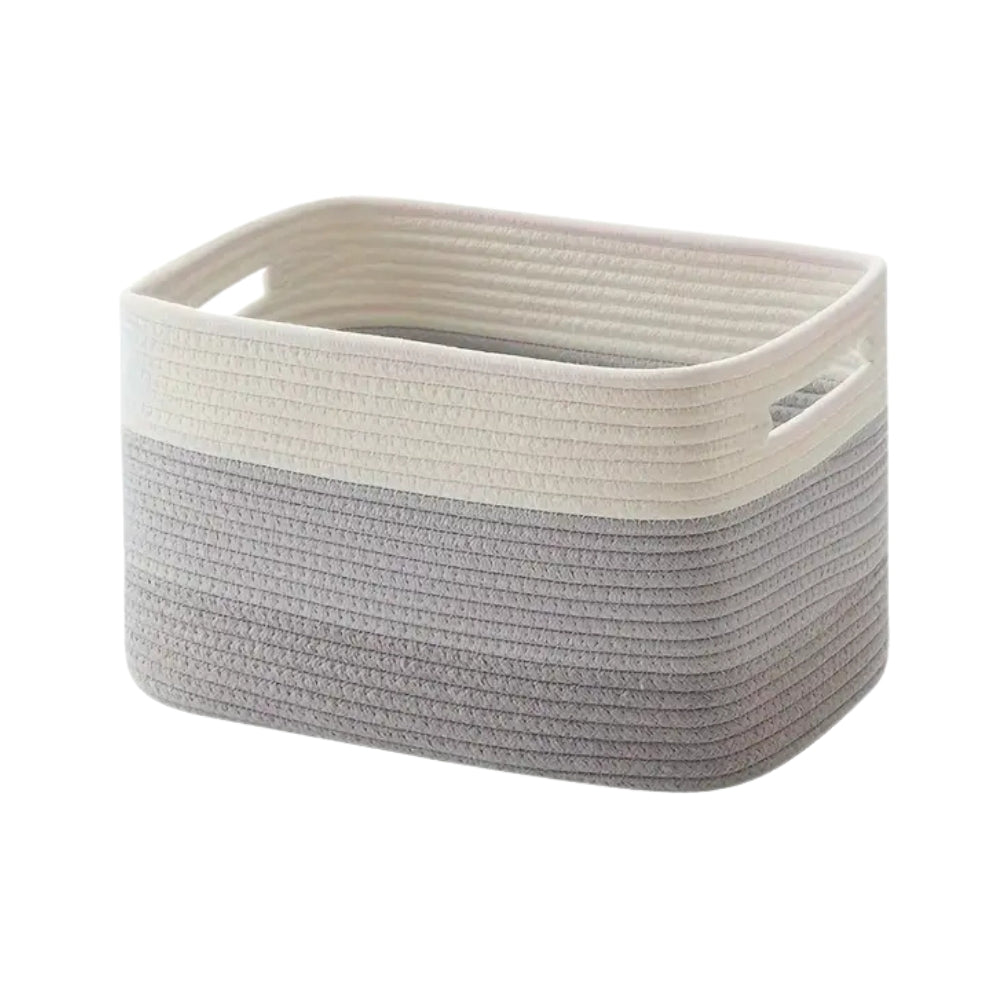 Waverly Storage Basket - Woven Cotton, Ombre Design 3