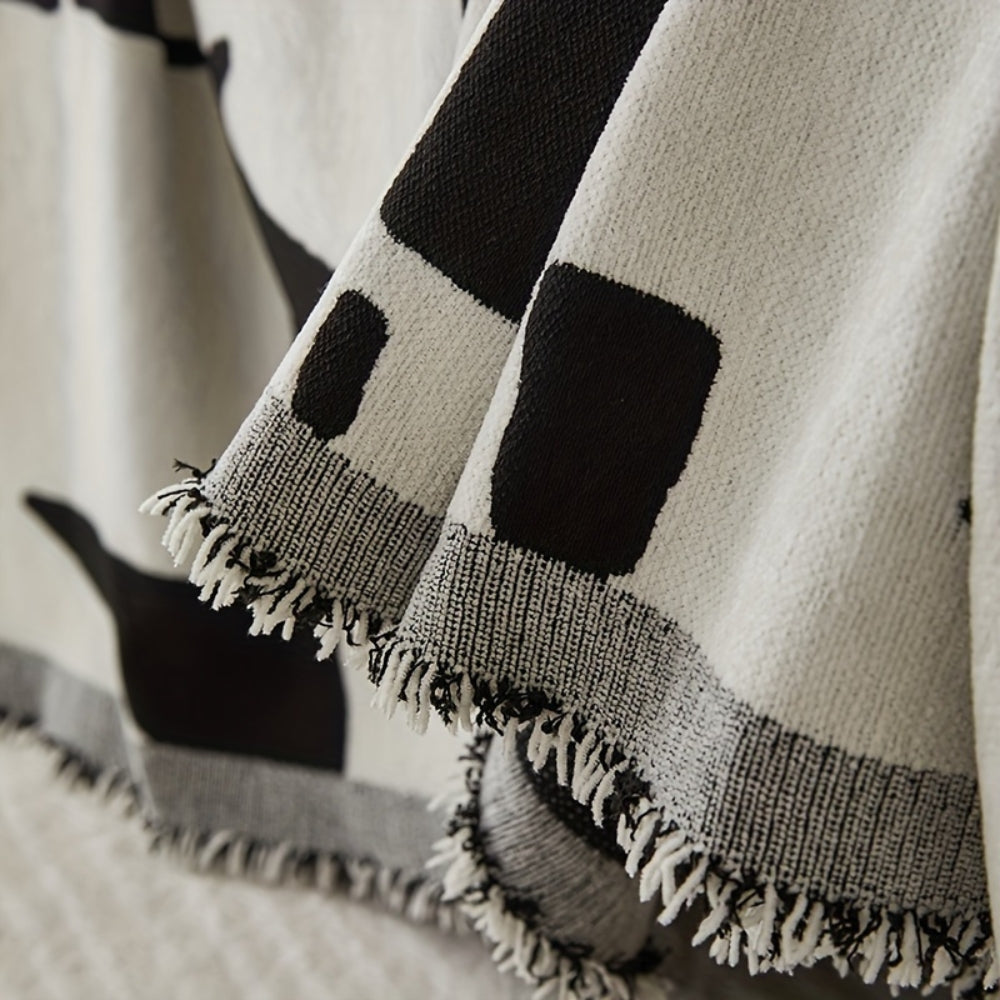 Wavy Sofa Cover - Chenille, Reversible Design, Boho Stripe 4