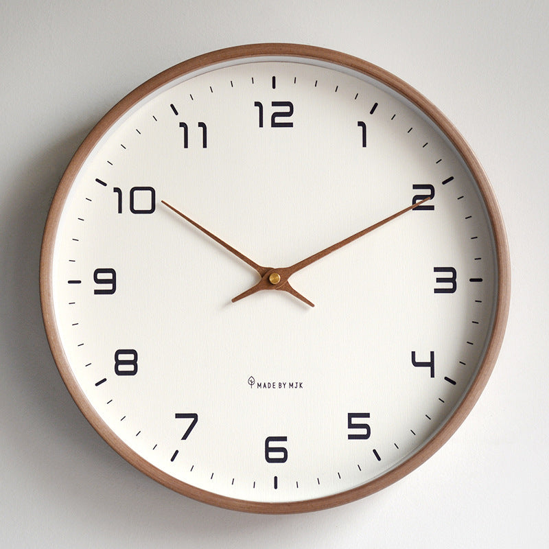 Wesley Modern Wall Clock - Wooden Silent Quartz Design 0