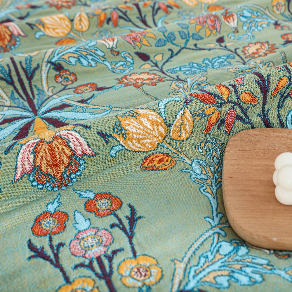 Willow Petal Blanket Throw - Pure Cotton, Reversible Floral Design 2