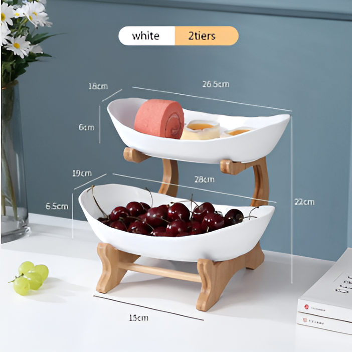 Wondrous Large Fruit Bowl - Wooden, Multi-Tiered Design 6