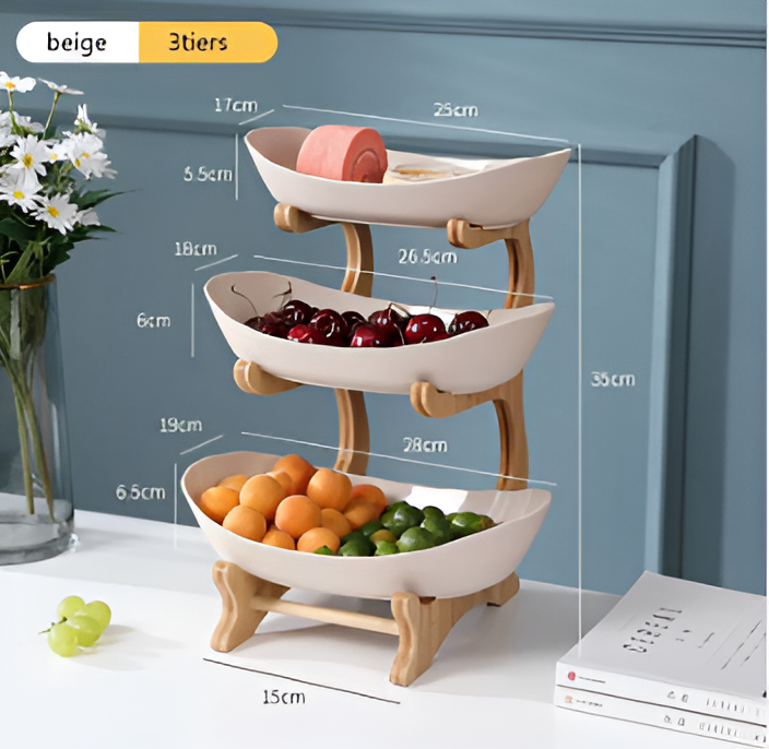 Wondrous Large Fruit Bowl - Wooden, Multi-Tiered Design 7