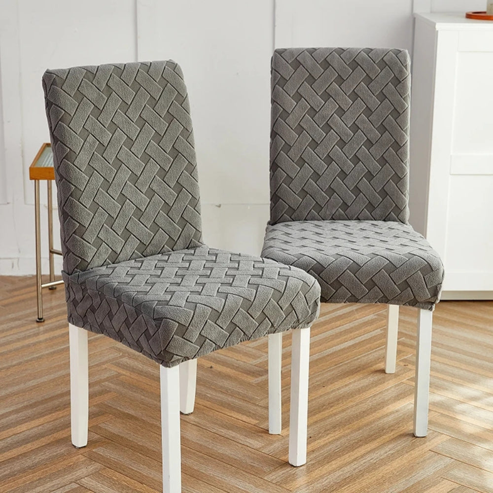 Woven Guard Dining Chair Covers - Stretchable Jacquard, Easy Care 2