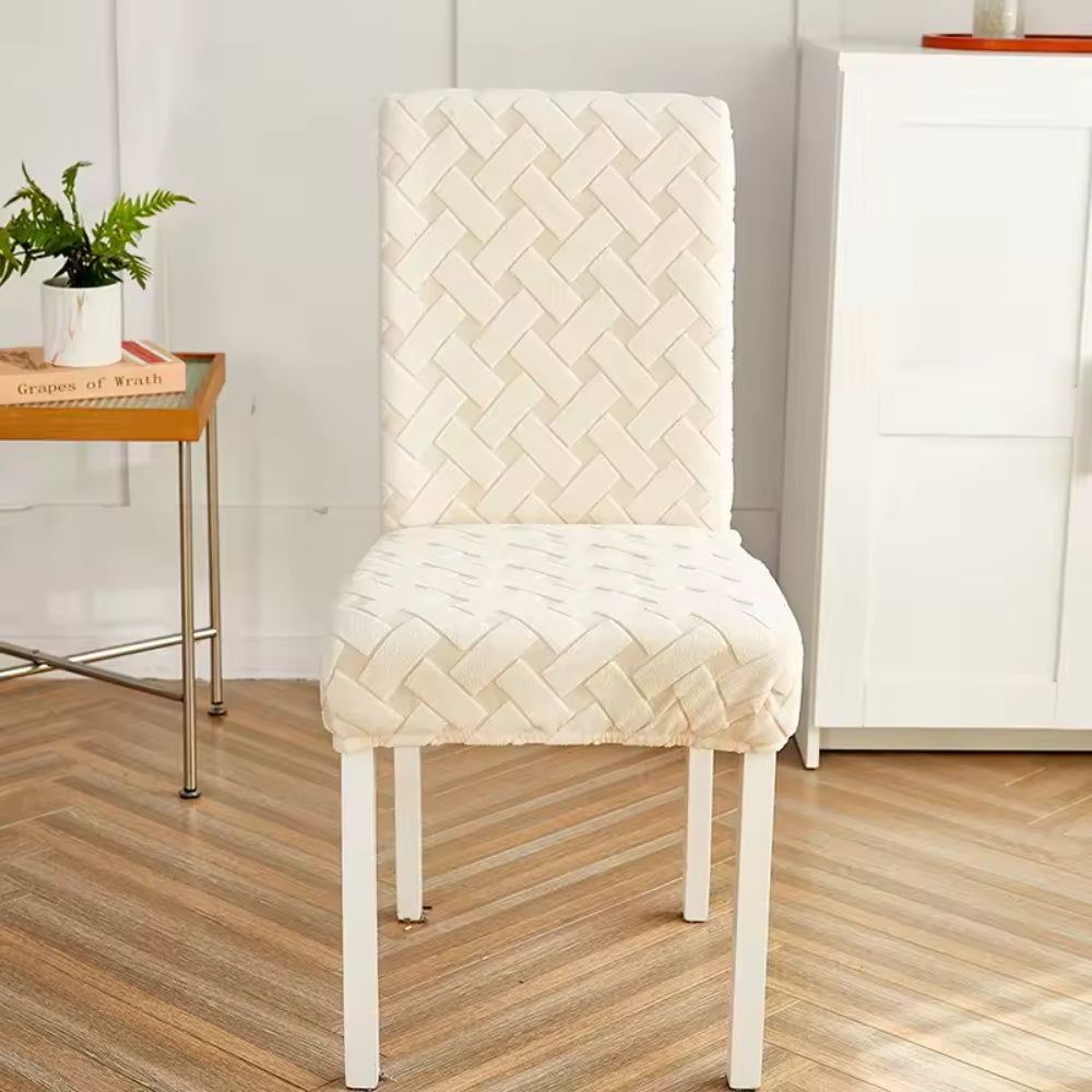 Woven Guard Dining Chair Covers - Stretchable Jacquard, Easy Care 7