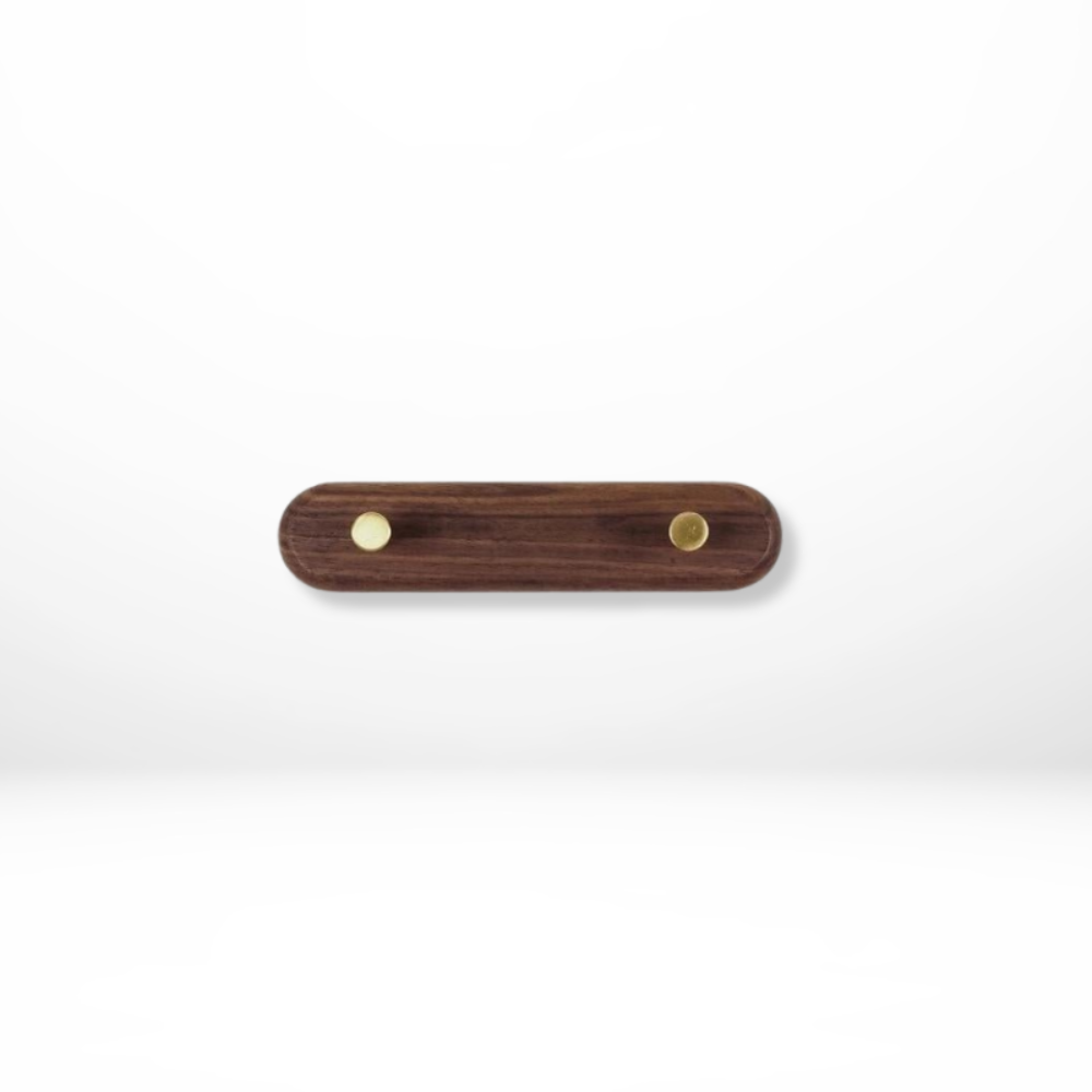 Wren Wall Hooks - Natural Wood with Brass Accents, Space-Saving Coat and Key Organizer 8