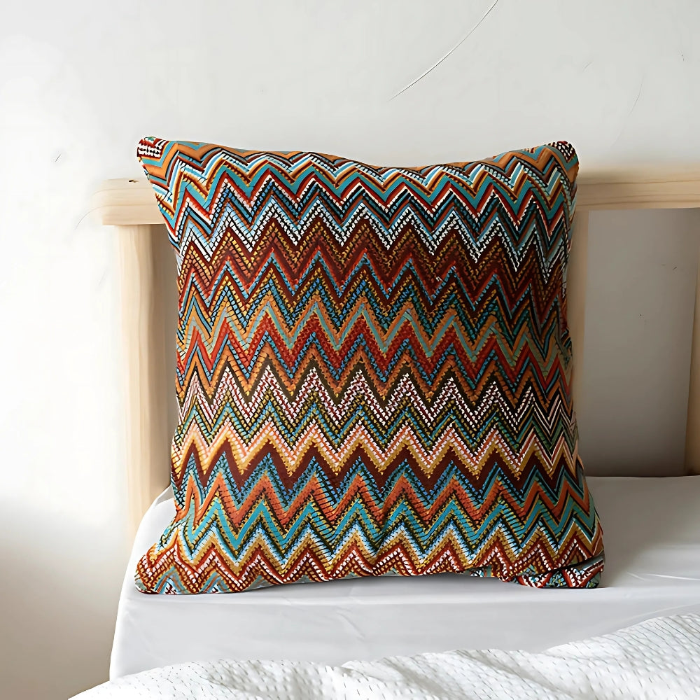 Zara Cushion Cover - Zigzag Knit, Soft Microfiber 2