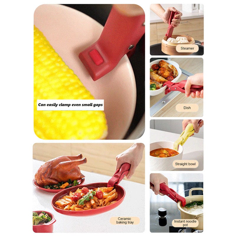 GripGuard Clip - Bowl Holder Tool - Kitchen Style - Anti Scald Grip