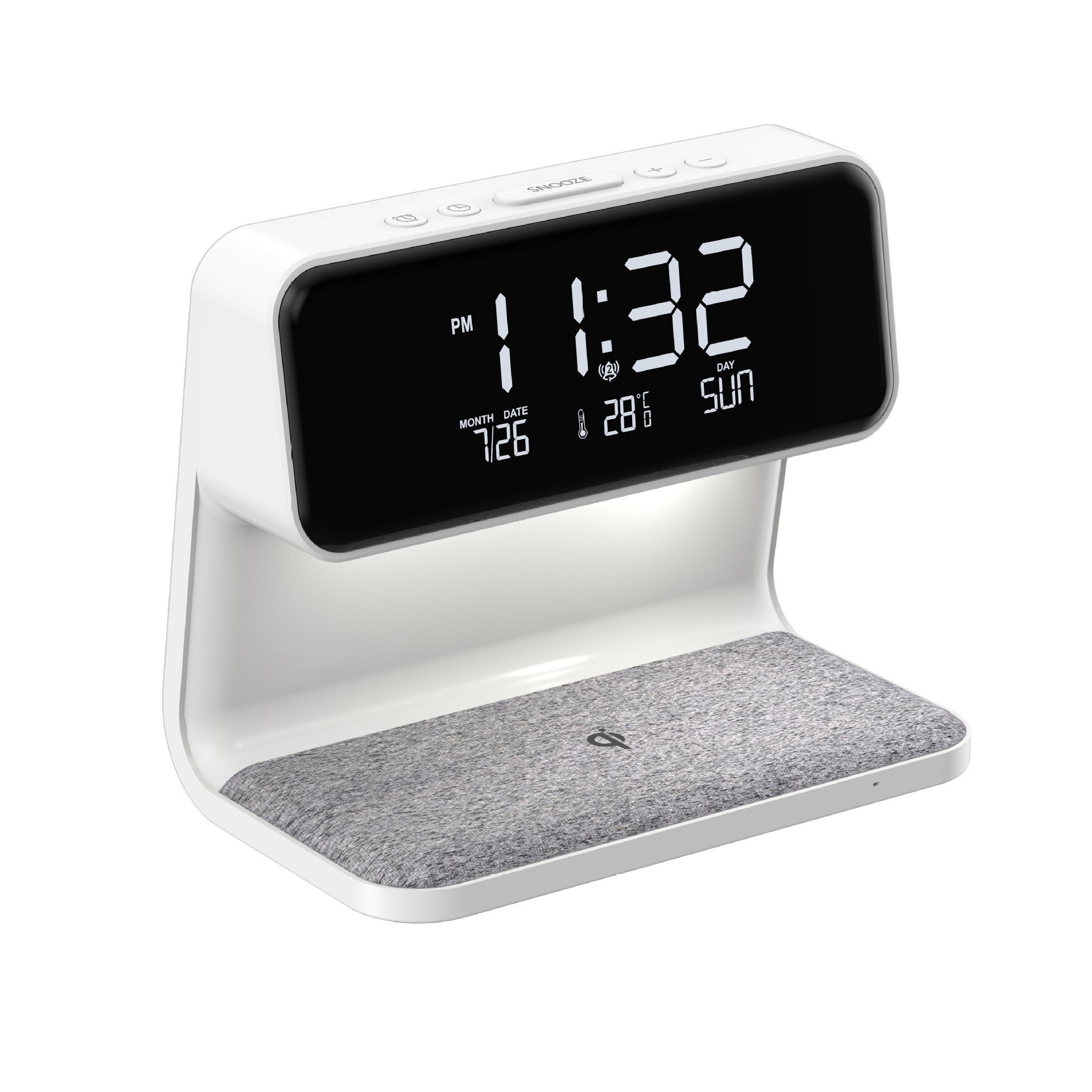 LumoDock – 3-in-1 Touch Lamp with Wireless Charger Alarm Clock
