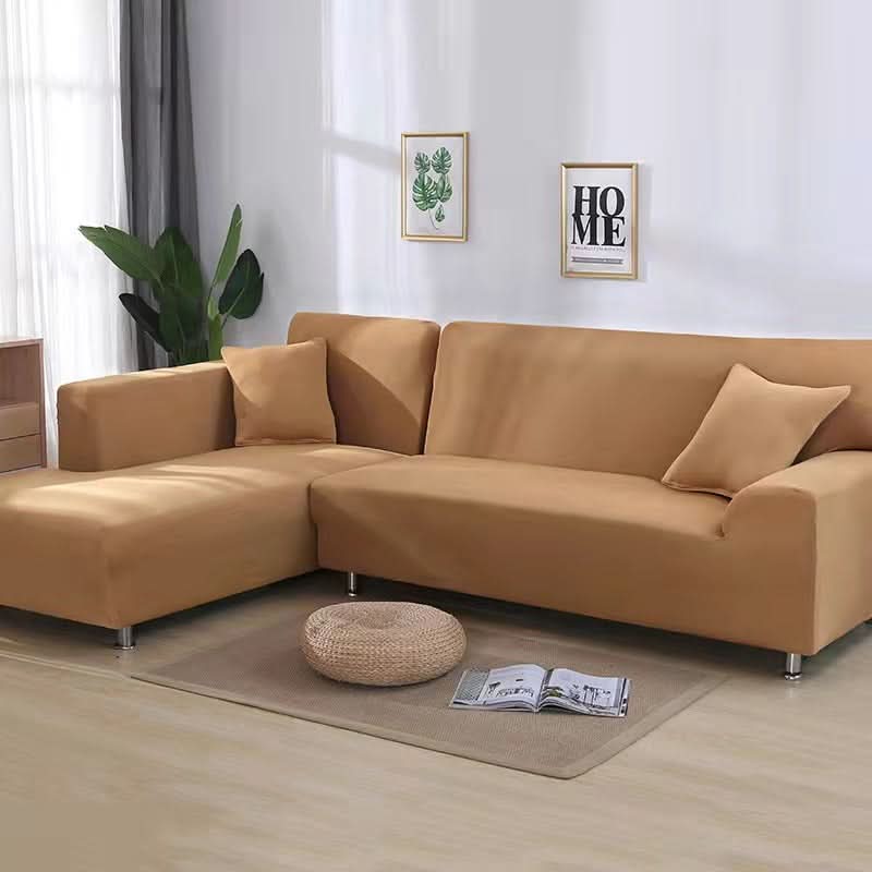 VeluxeStretch – Soft Velvet Sofa