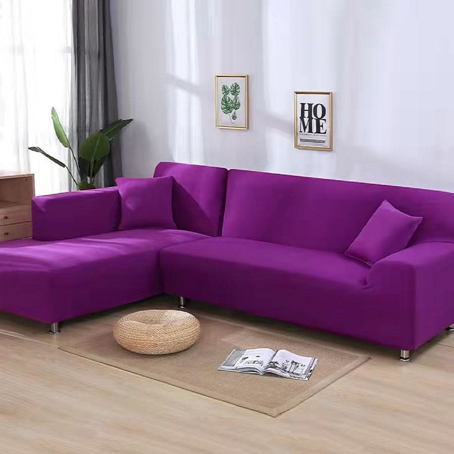 VeluxeStretch – Soft Velvet Sofa