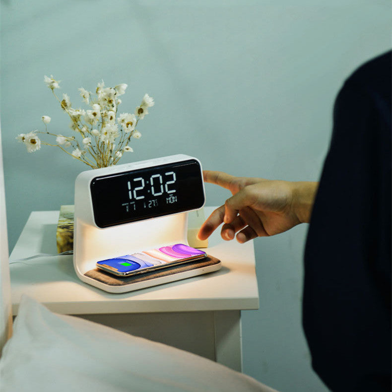 LumoDock – 3-in-1 Touch Lamp with Wireless Charger Alarm Clock