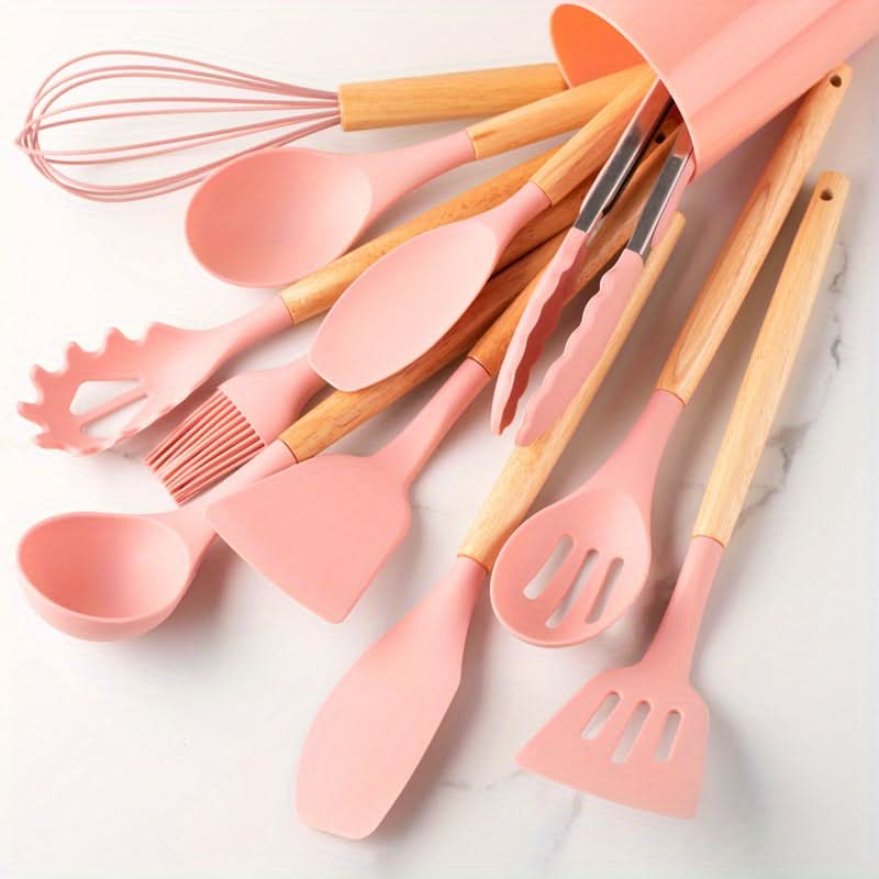 ChefEase – 12-Piece Silicone Kitchen Utensil Set – Durable, Stylish Heat-Resistant