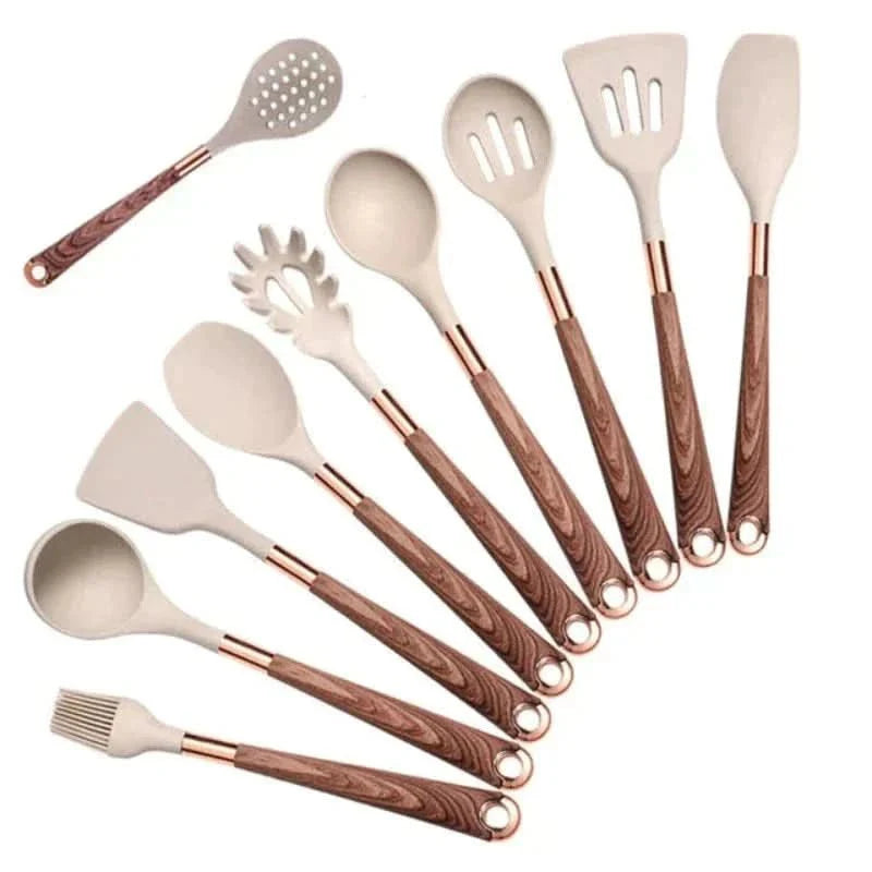 CulinaCraft – 10-Piece Silicone Kitchen Utensil Set – Durable, Heat-Resistant Stylish