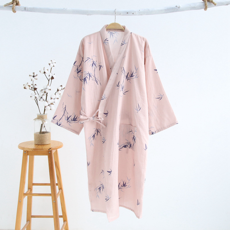 Flora Yukata Women's Bathrobe - Cotton, Adjustable Fit