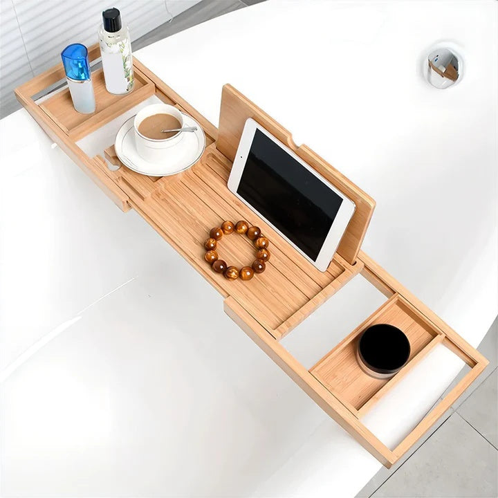 Bambura – Expandable Bamboo Bath Caddy Tray